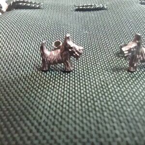 silver 925 Westie earrings